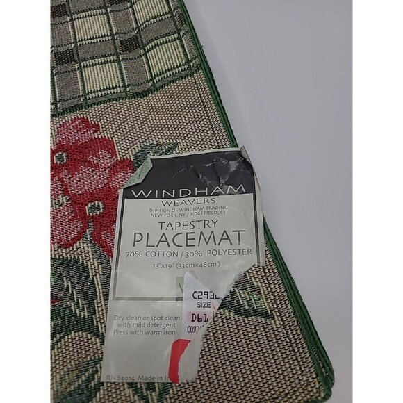 Windham Weavers Tapestry Placemats Set of 5 New with Tags - Picture 2 of 4